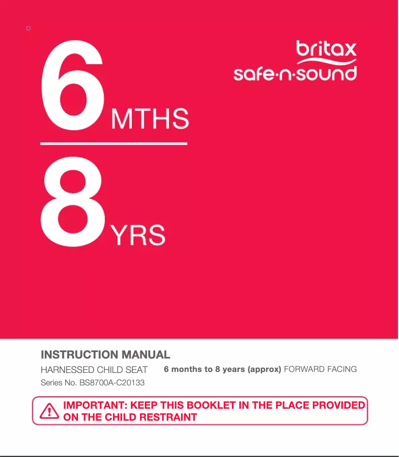 First page image of the manual for Safe-n-Sound B-grow ClickTight tex