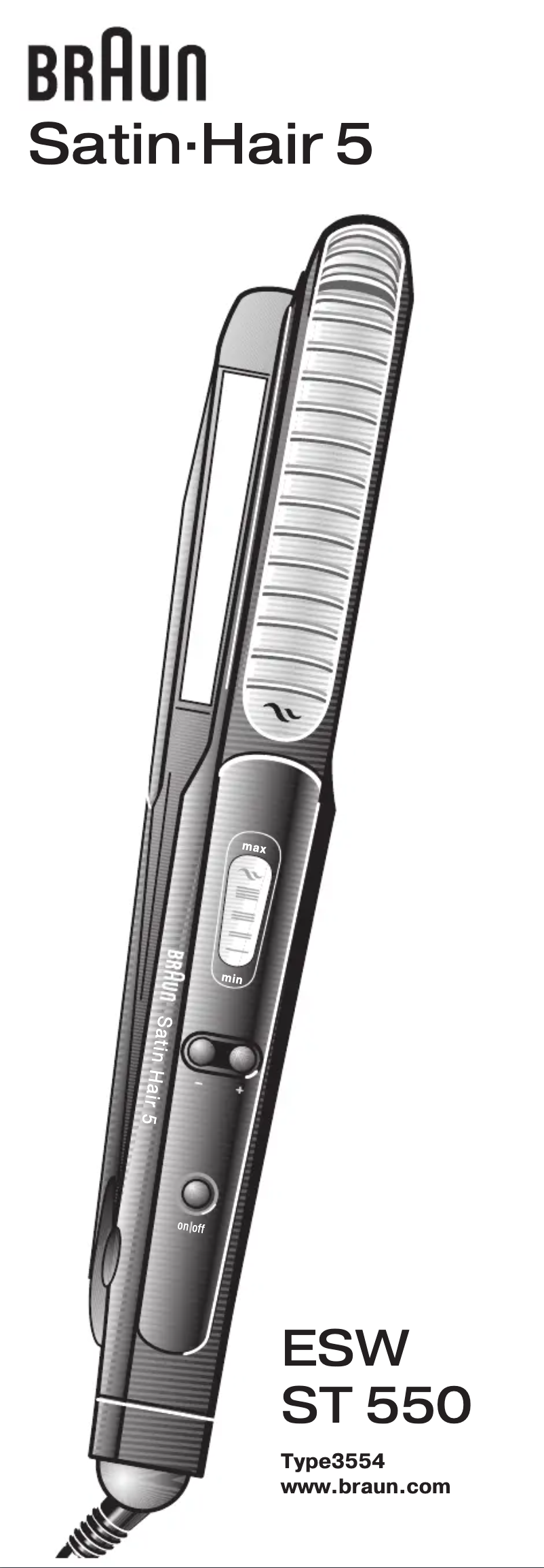 Page 1 of the manual User Manual Braun Satin Hair 5 ST 550