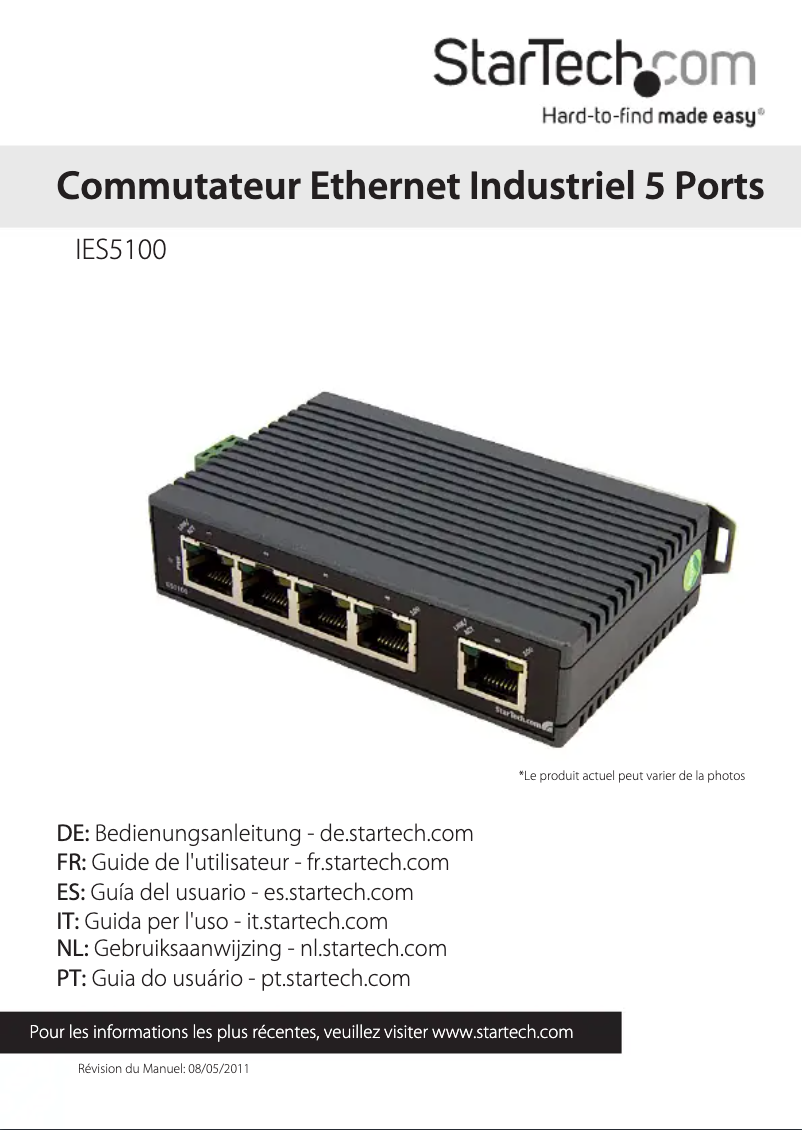 Image de la première page du manuel de l'appareil IES5100