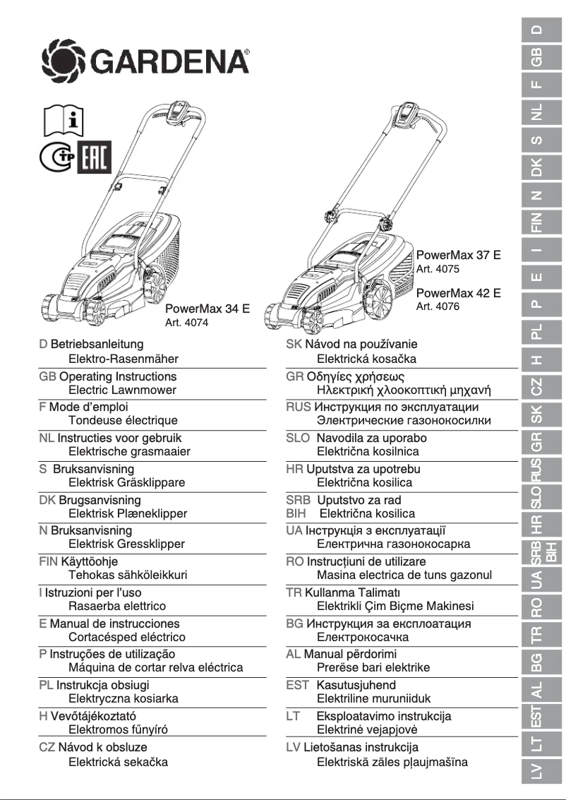 Image de la première page du manuel de l'appareil PowerMax 37 E