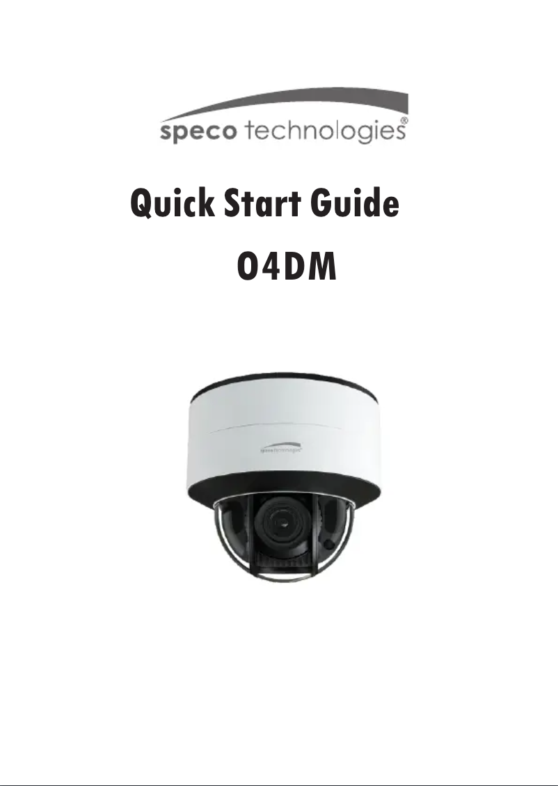 Página 1 del manual Guía de inicio rápido Speco Technologies O4DM