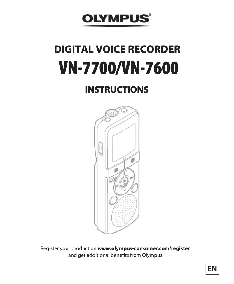 Página 1 del manual Manual de usuario Olympus VN-7700