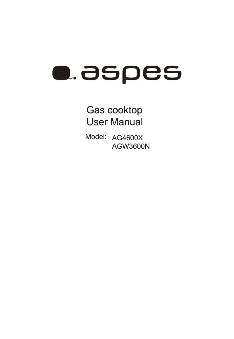 Page 1 de la notice Manuel utilisateur Aspes AGW3600N