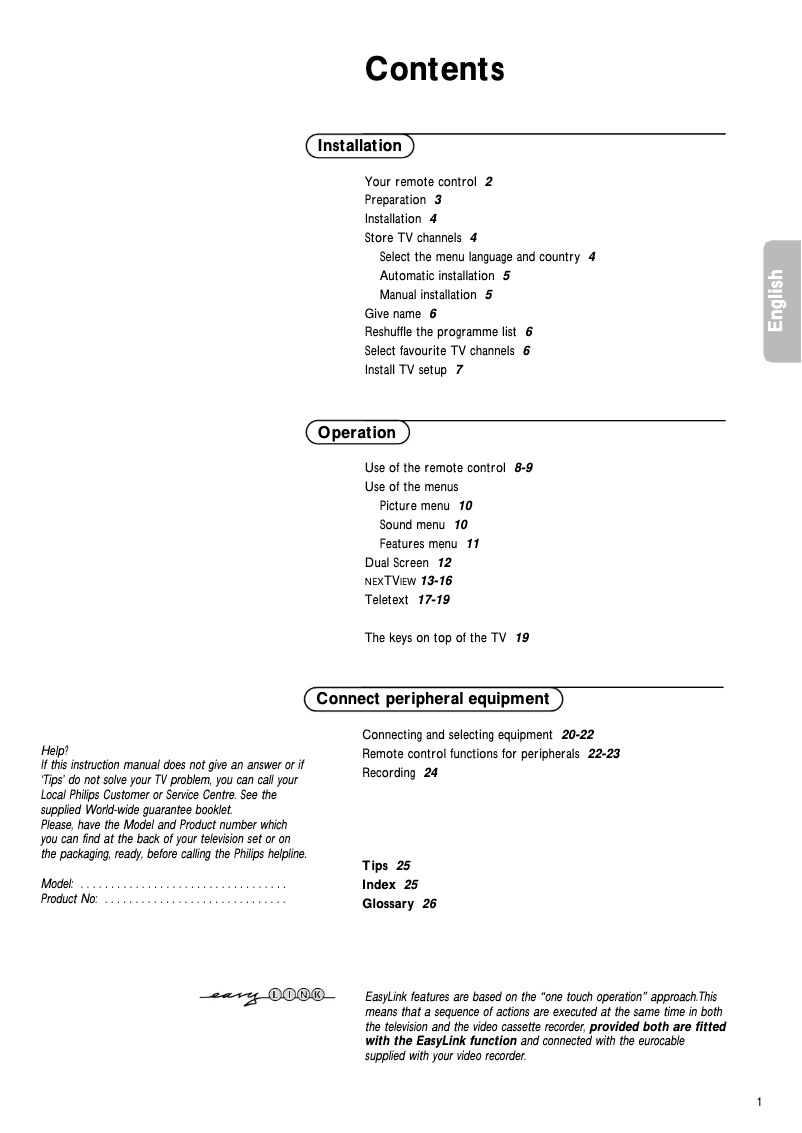 Imagen de la primera página del manual del dispositivo 32PW8707