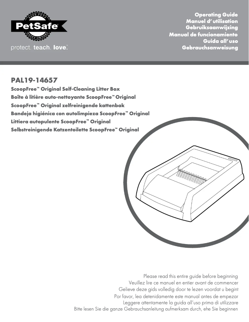 Page 1 de la notice Manuel utilisateur PetSafe ScoopFree PAL19-14657