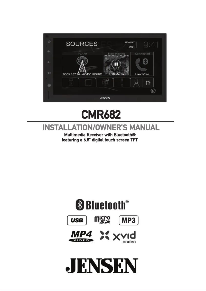 Page 1 de la notice Manuel utilisateur Jensen CMR682