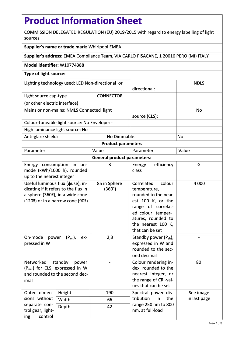 Page n°1 - Manuel utilisateur Hotpoint H8 A1E W