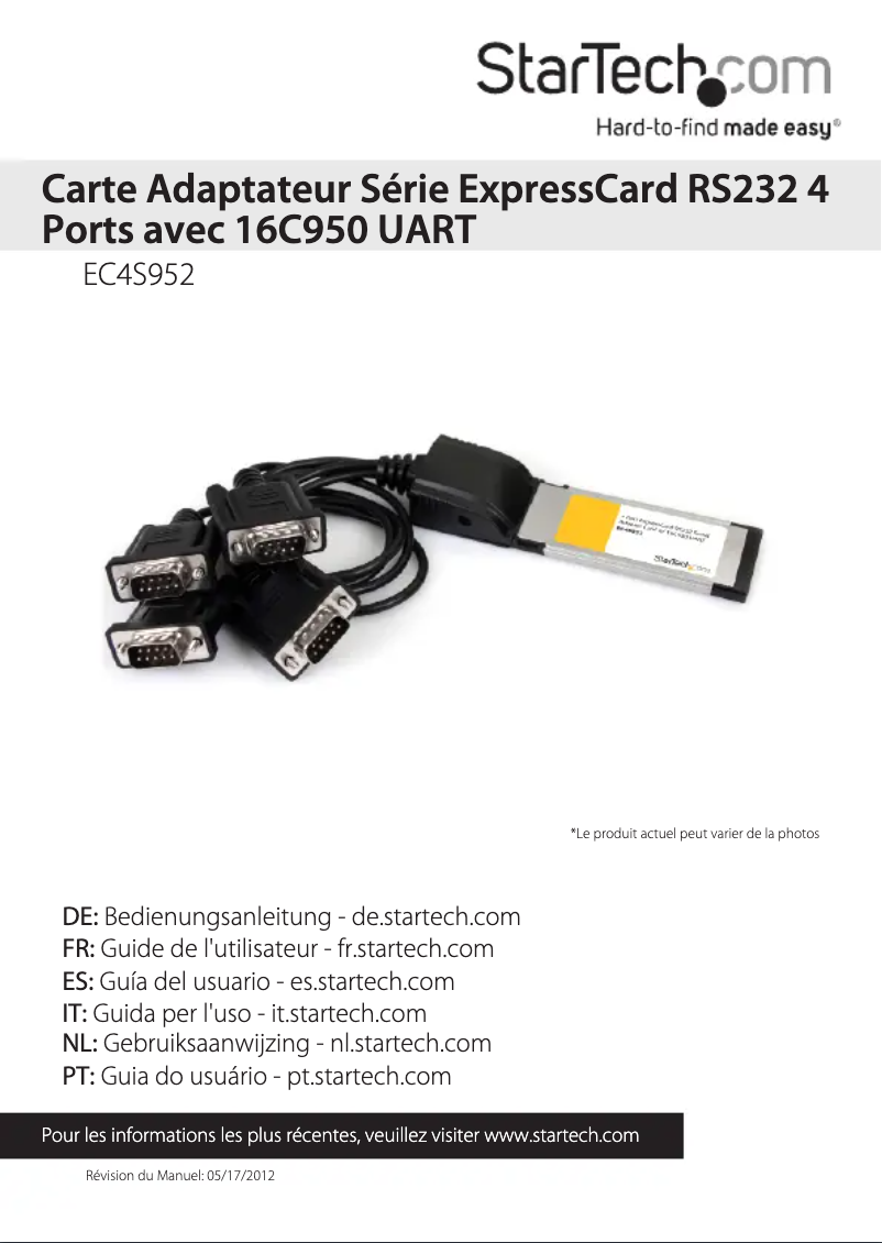 Image de la première page du manuel de l'appareil EC4S952