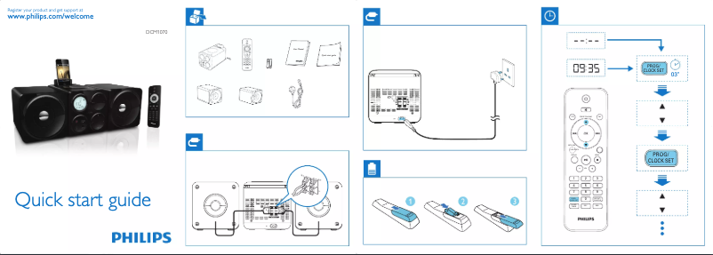 Página 1 del manual Guía de inicio rápido Philips DCM1070