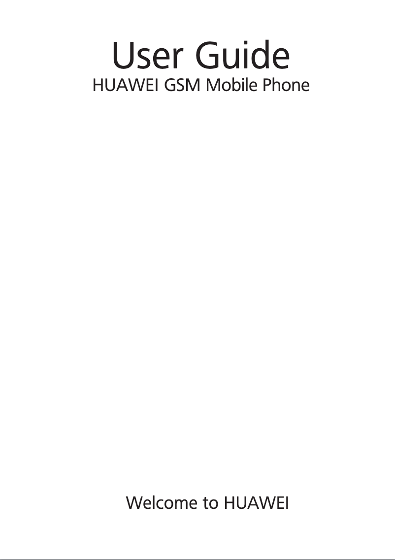 Page n°1 - Manuel utilisateur Huawei G6800