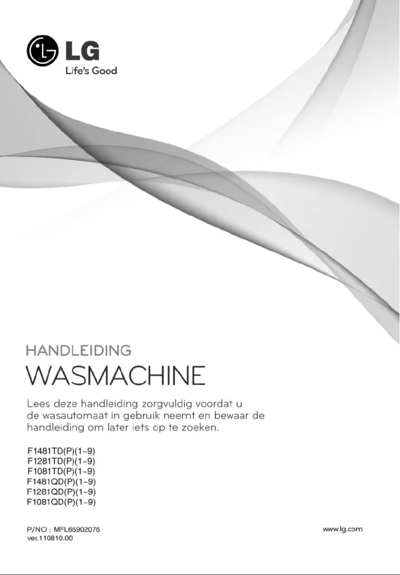 Page 1 de la notice Manuel utilisateur LG F1281QD