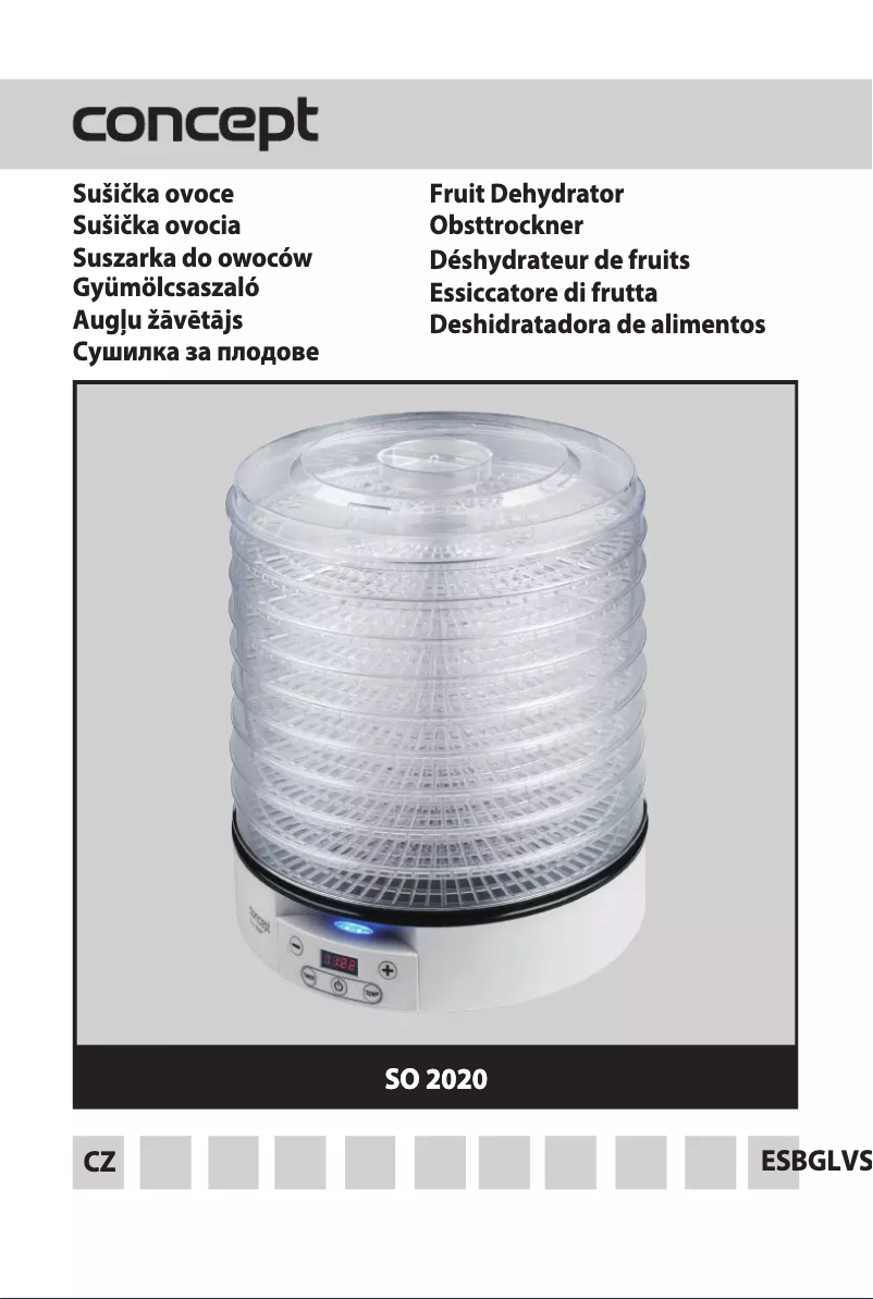 Page 1 de la notice Manuel utilisateur Concept SO2020