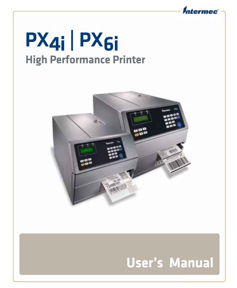 Page n°1 - Manuel utilisateur Intermec EasyCoder PX6i