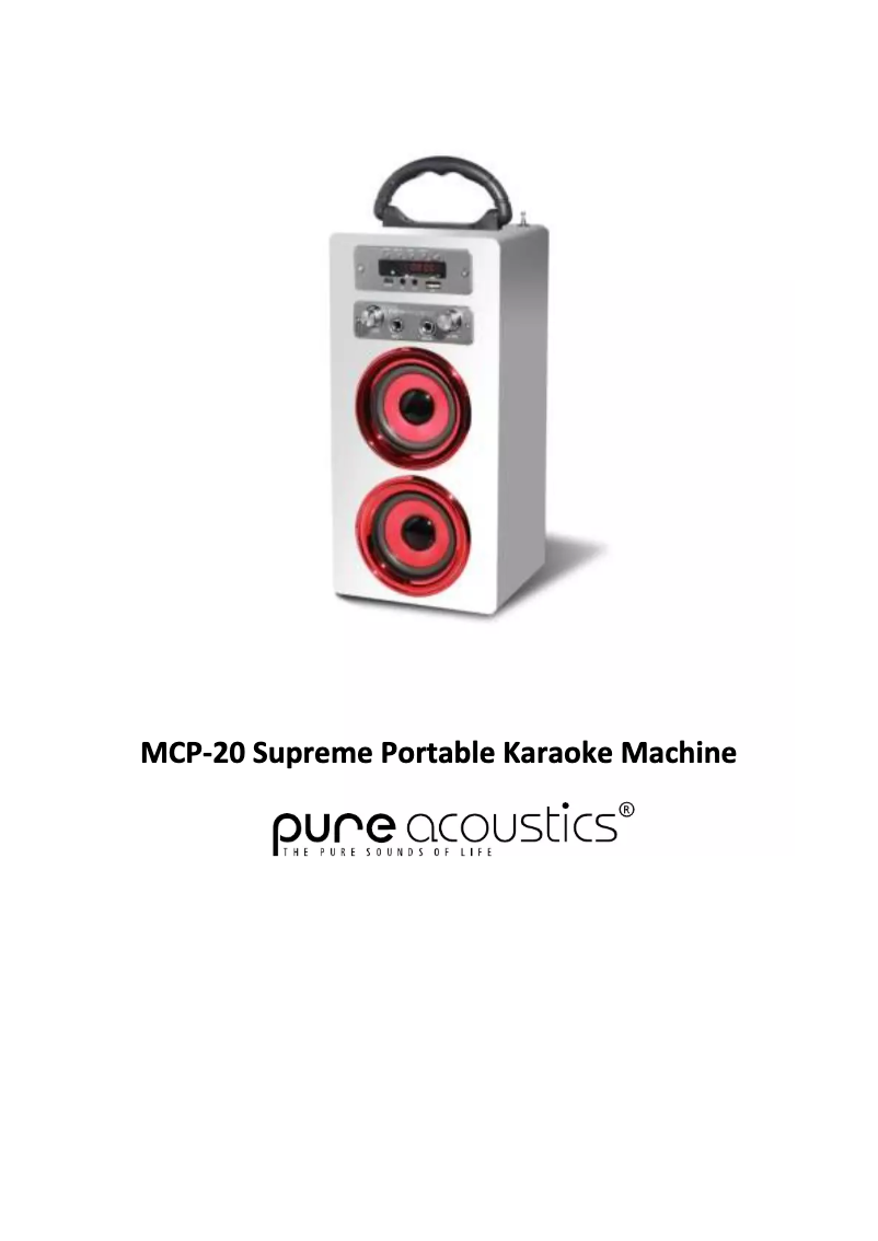 Página 1 del manual Manual de usuario Pure Acoustics MCP-20