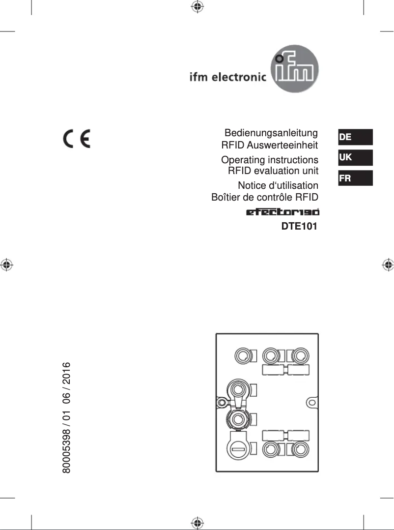 Image de la première page du manuel de l'appareil DTE101