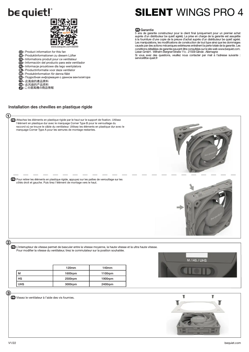 Image de la première page du manuel de l'appareil Silent Wings Pro 4