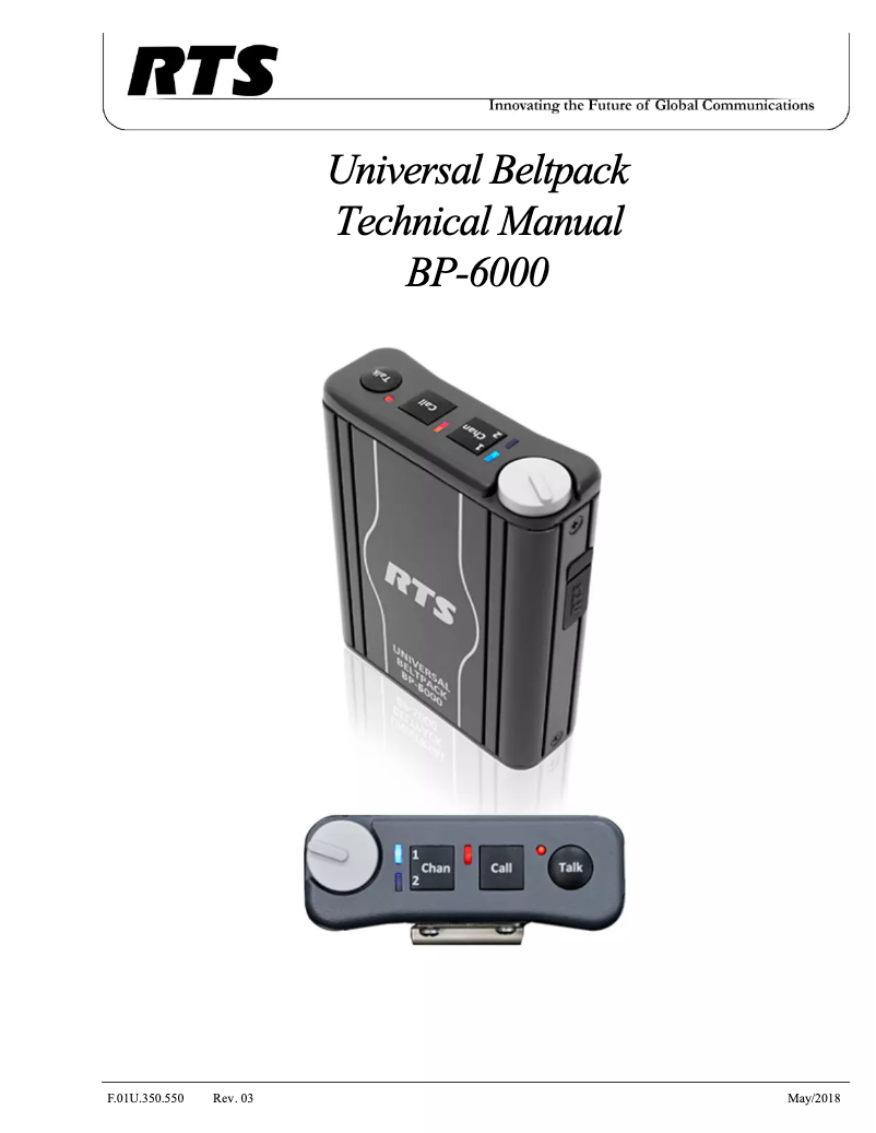 Image de la première page du manuel de l'appareil BP-6000