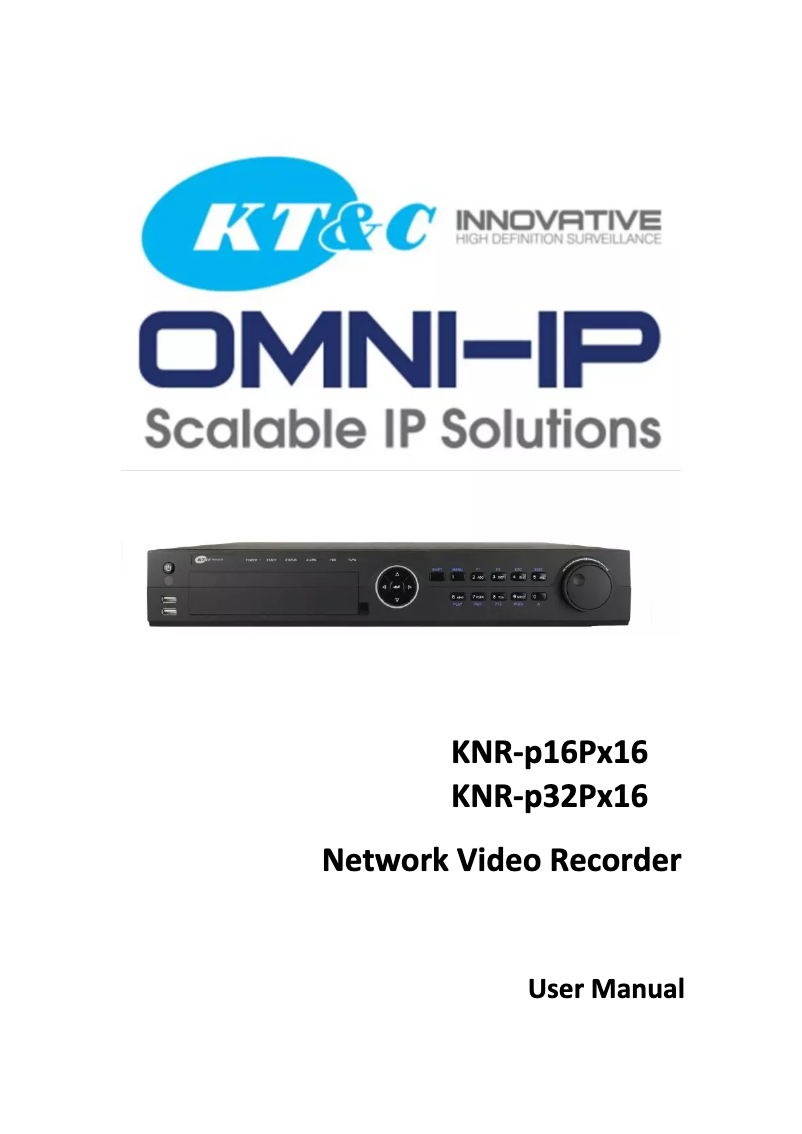 Page 1 de la notice Manuel utilisateur KT&C KNR-p16Px16