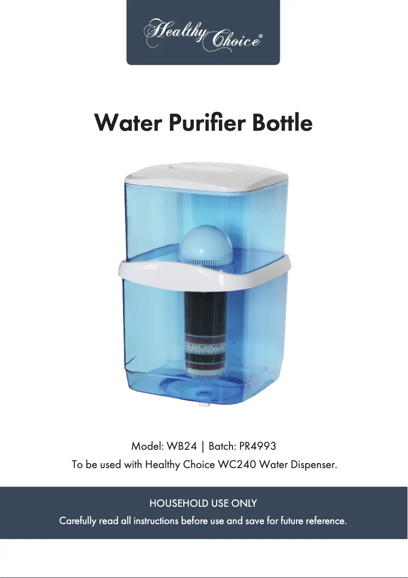 Page 1 de la notice Manuel utilisateur Healthy Choice WC240