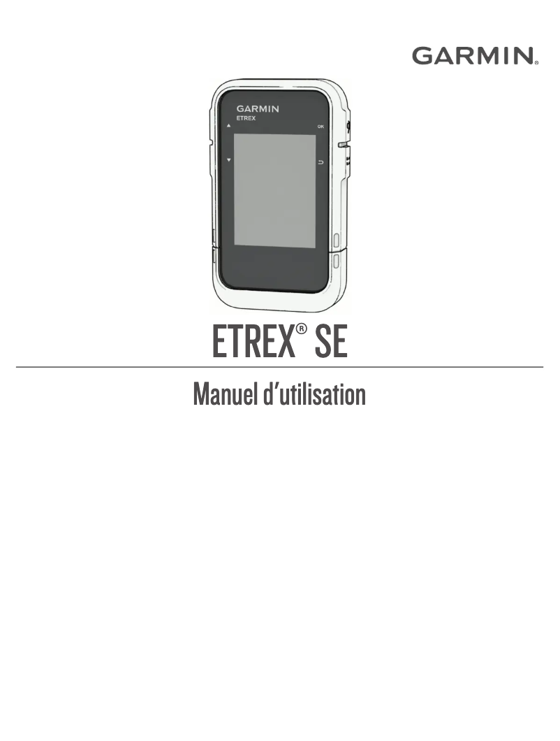 Page 1 de la notice Manuel utilisateur Garmin eTrex SE