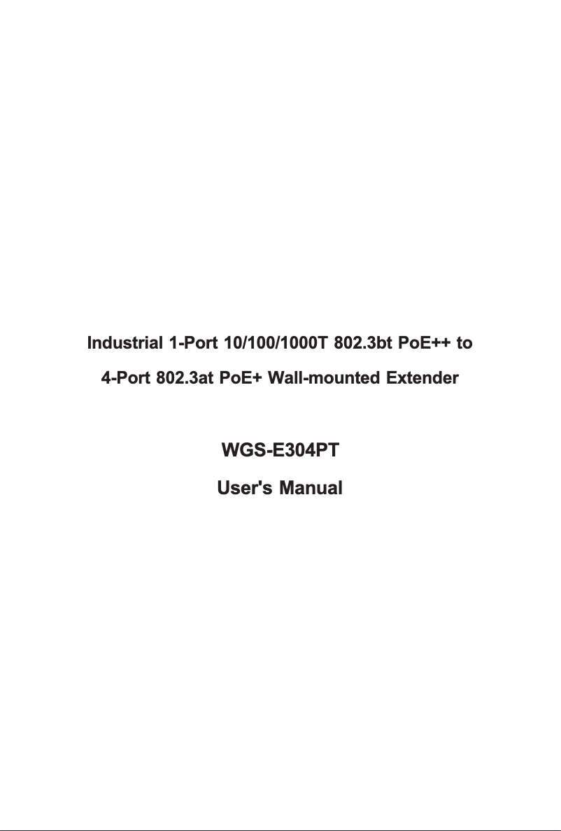 Page 1 de la notice Manuel utilisateur Planet WGS-E304PT