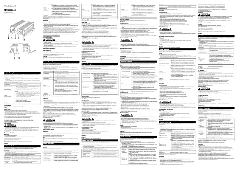 Page 1 de la notice Manuel utilisateur Nedis PIMS60024E