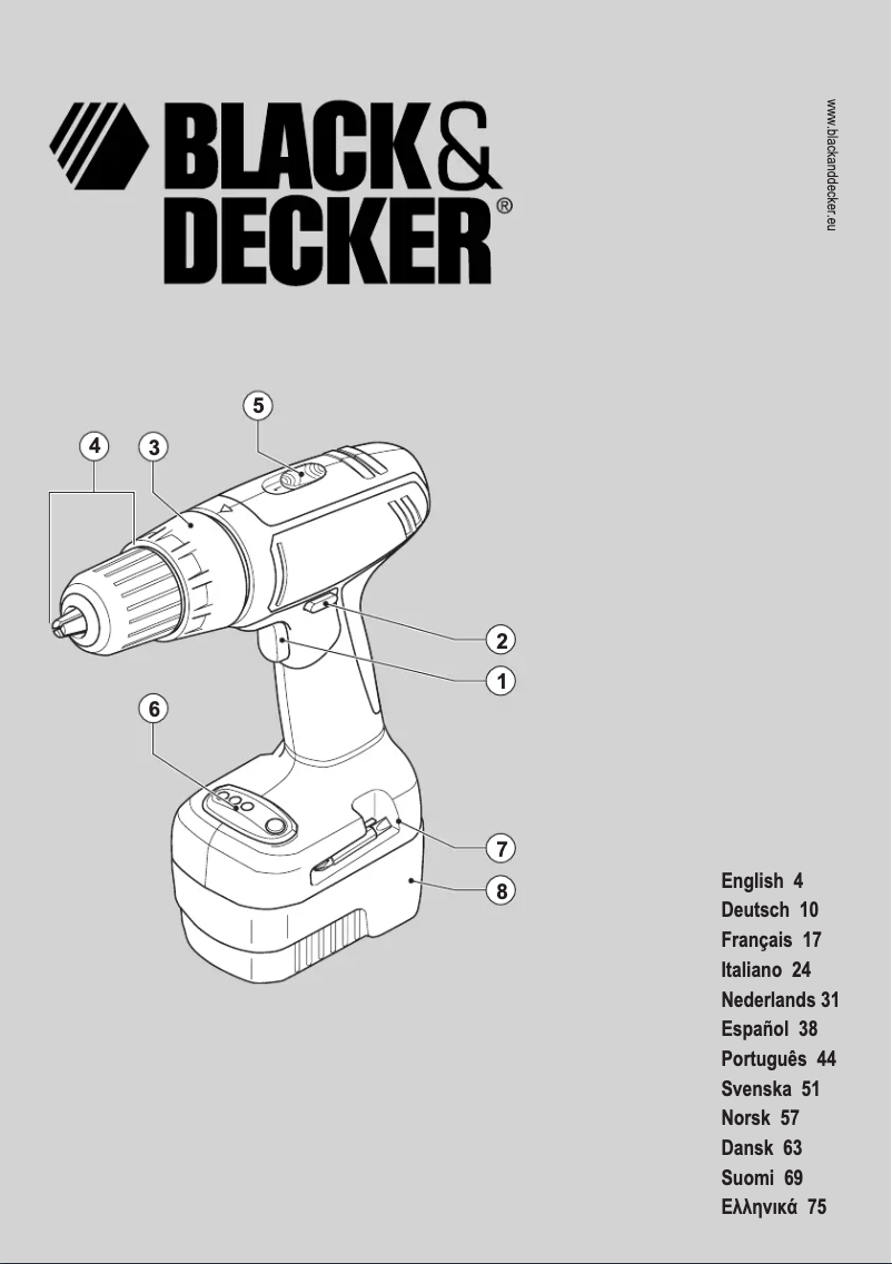 Page 1 de la notice Manuel utilisateur Black & Decker CP141KB