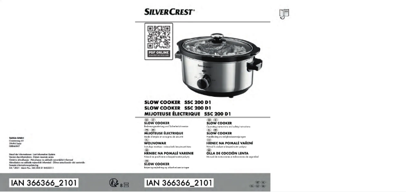 Image de la première page du manuel de l'appareil SSC6 320 A1