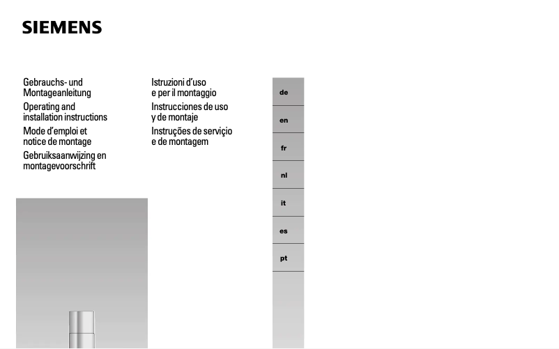 Página 1 del manual Manual de instrucciones Siemens LC955KA40