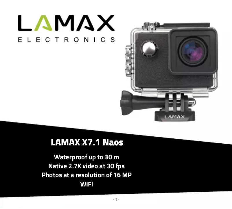 Page 1 de la notice Manuel utilisateur Lamax X7.1 Naos