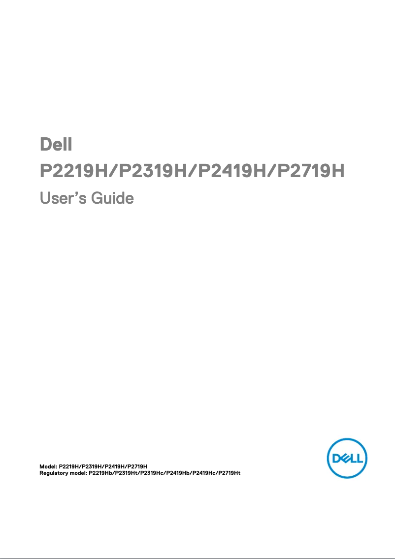 Page 1 de la notice Manuel utilisateur Dell P2419HC