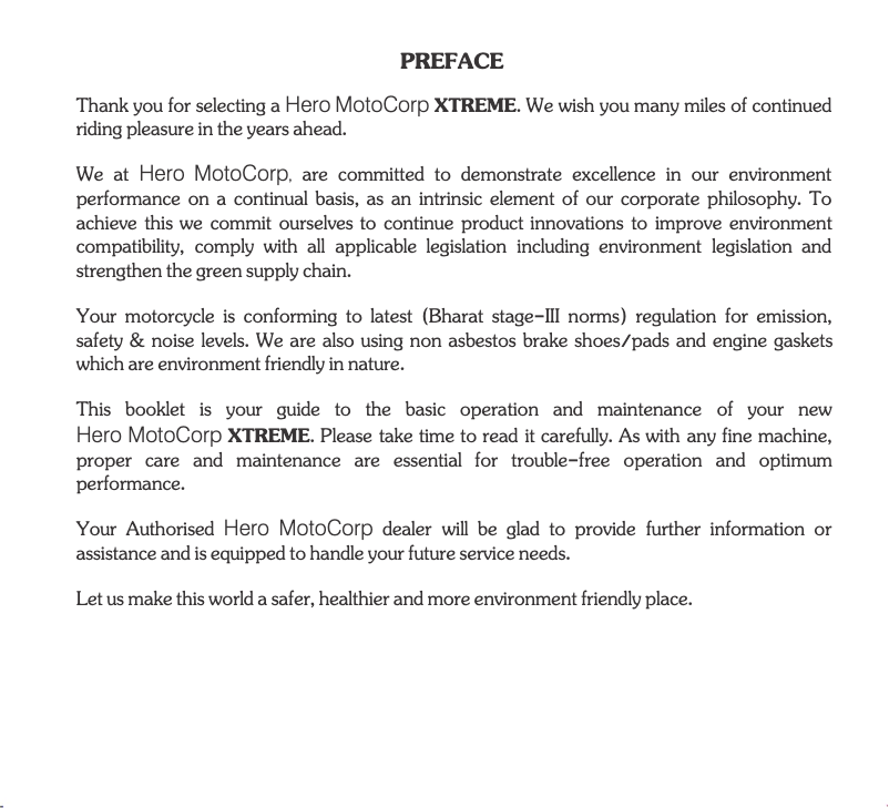 Page 1 de la notice Manuel utilisateur Hero Xtreme (2014)