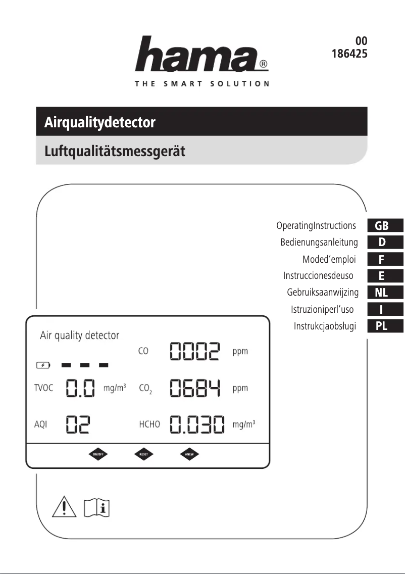 Page 1 de la notice Manuel utilisateur Hama 00186425