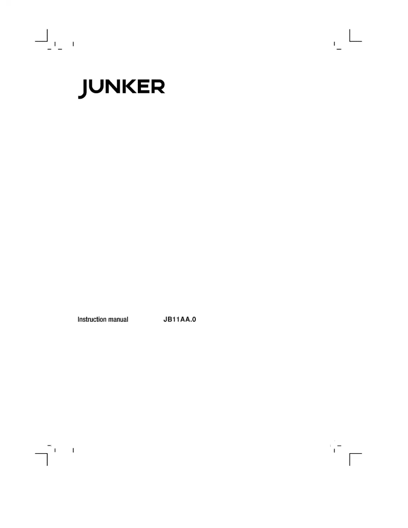 Page n°1 - Manuel utilisateur Junker JB11AA50