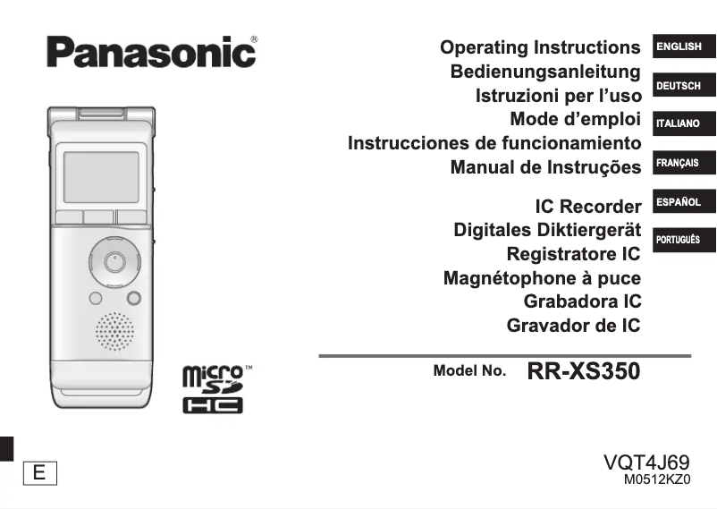 Página 1 del manual Manual de usuario Panasonic RRX-S350