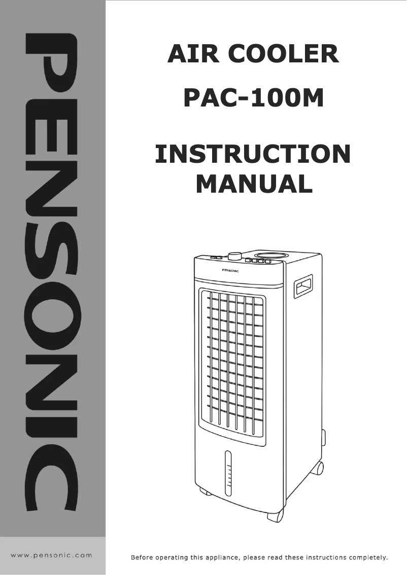 Page n°1 - Manuel utilisateur Pensonic PAC-100M