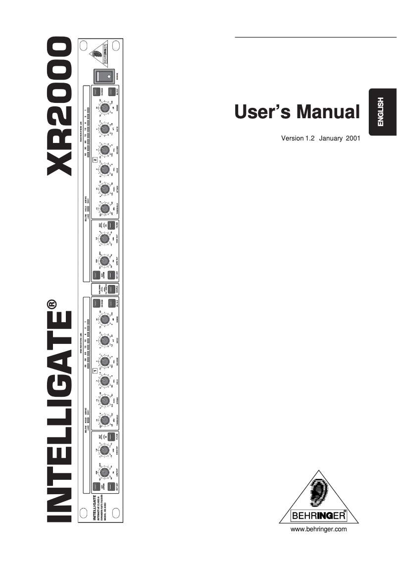 Image de la première page du manuel de l'appareil Intelligate XR2000