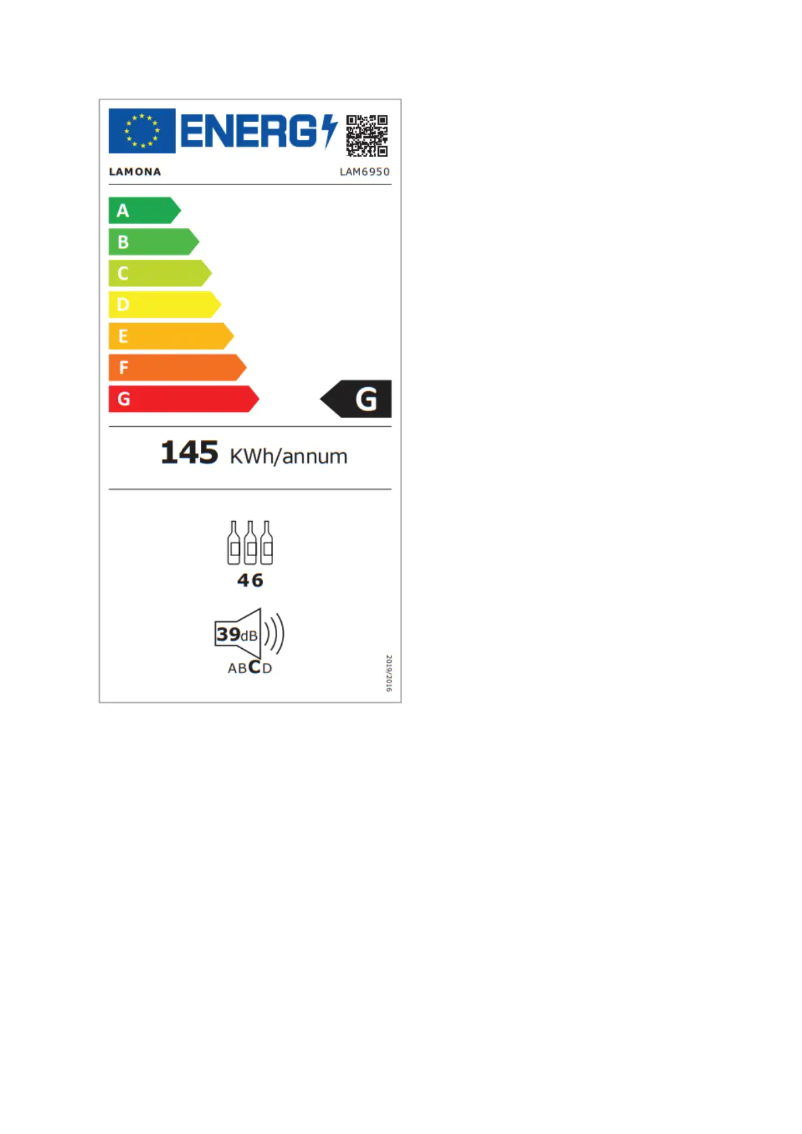 Page n°1 - Label énergétique Lamona LAM6950