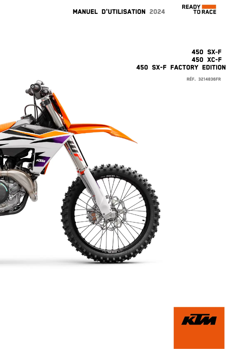 Página 1 del manual Manual de usuario KTM 450 SX-F (2024)