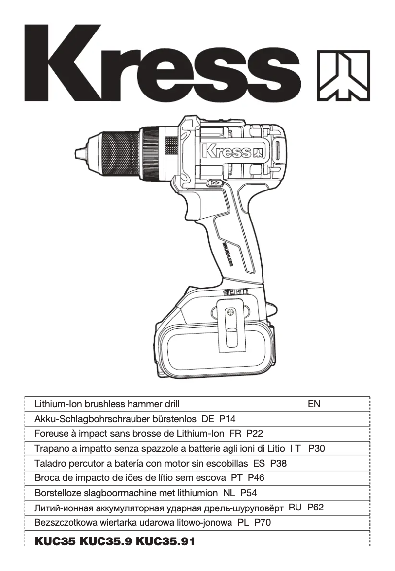 Page 1 de la notice Manuel utilisateur Kress KUC35