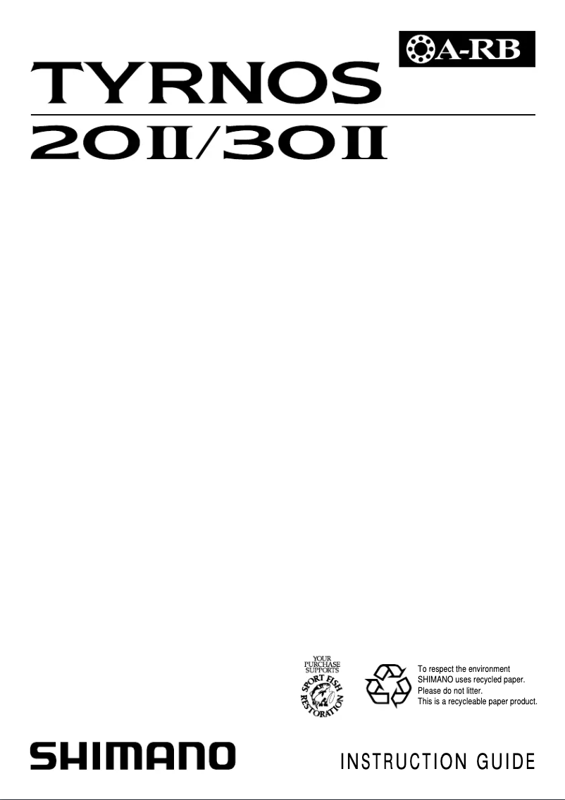 Page n°1 - Manuel utilisateur Shimano Tyrnos 30II