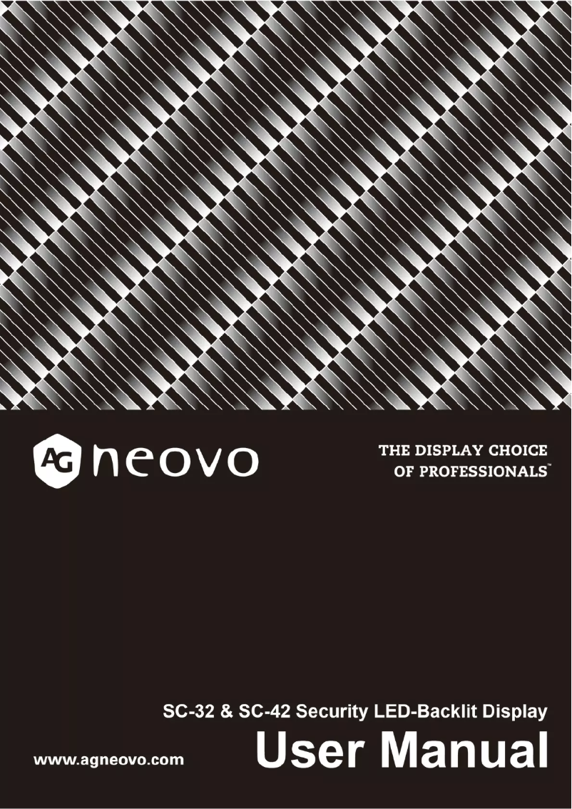 Page 1 de la notice Manuel utilisateur AG Neovo SC-32