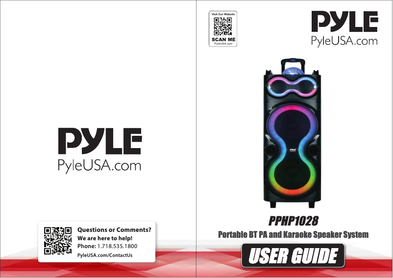 Page 1 of the manual User Manual Pyle PPHP1028
