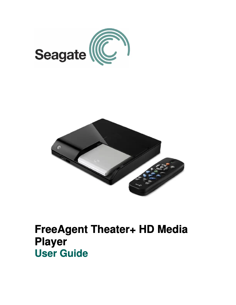 Page 1 de la notice Manuel utilisateur Seagate FreeAgent Theater Plus