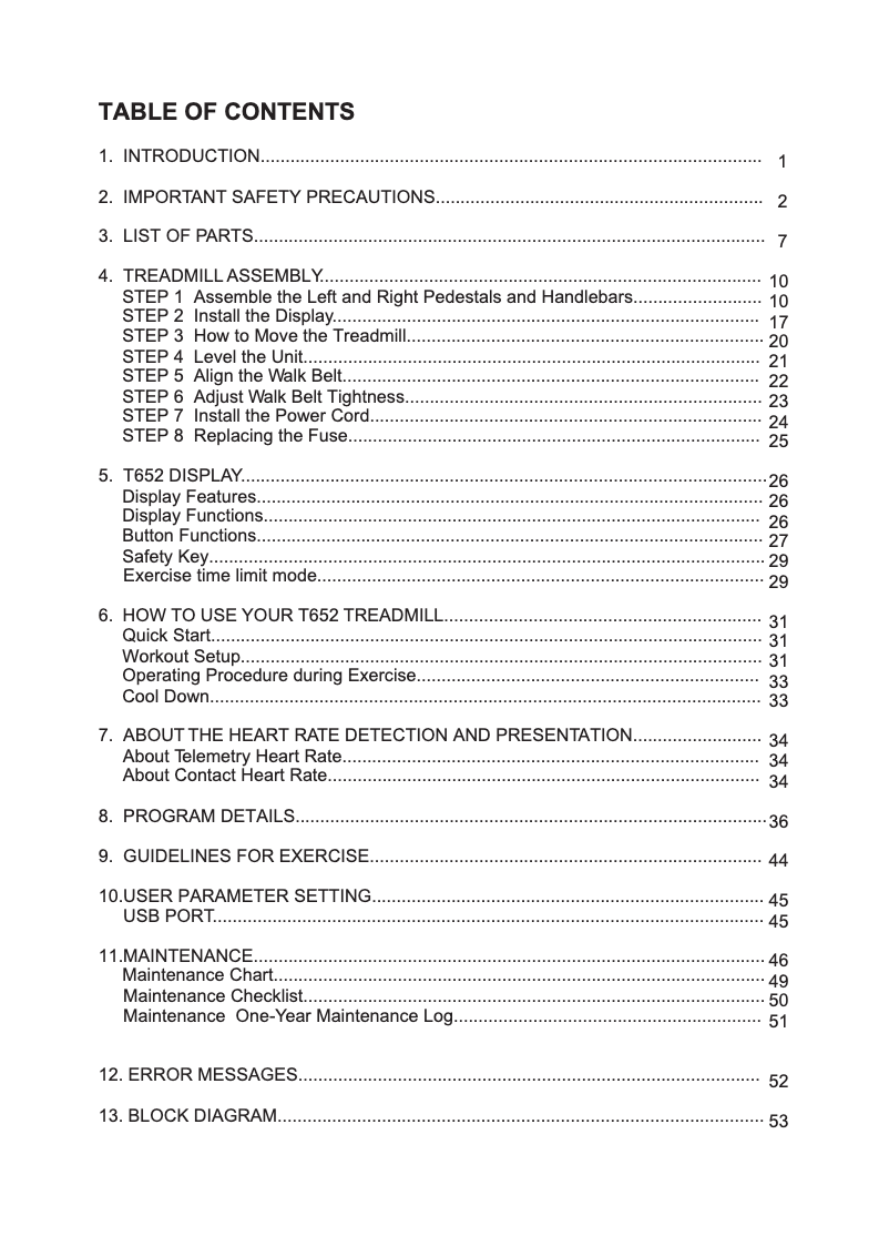 Image de la première page du manuel de l'appareil T652
