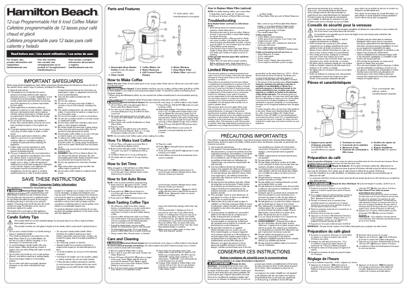 Image de la première page du manuel de l'appareil 49620