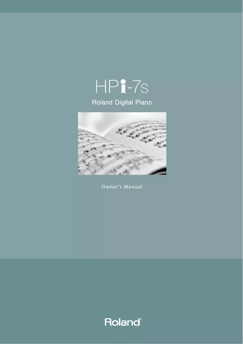 Image de la première page du manuel de l'appareil HPi-7s