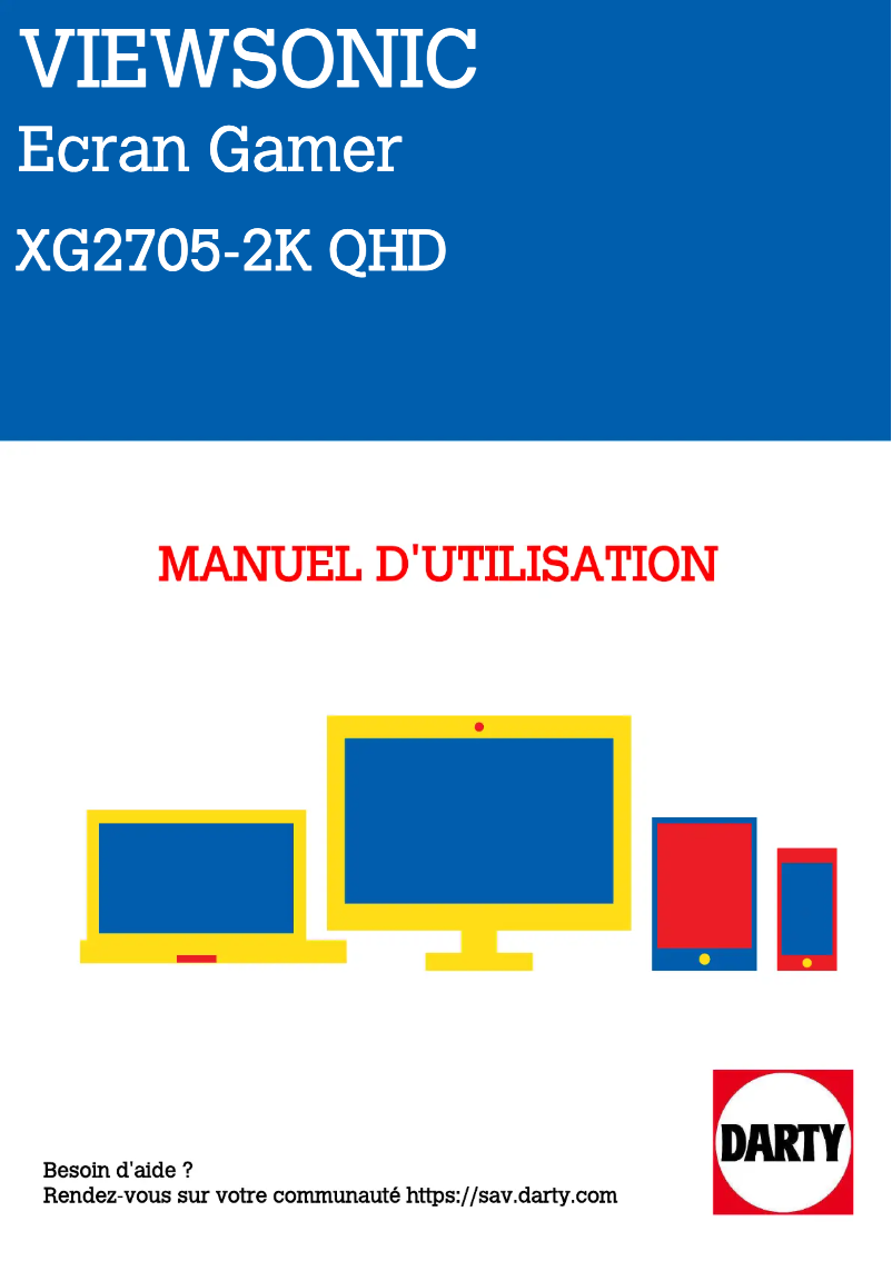 Image de la première page du manuel de l'appareil X Series XG2705-2K