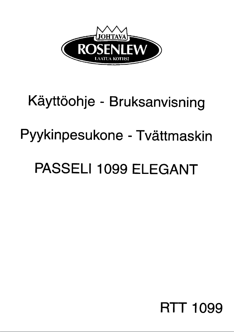 Image de la première page du manuel de l'appareil RTT1099