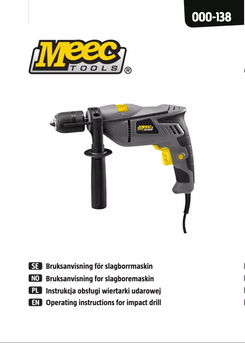 Page 1 de la notice Manuel utilisateur Meec Tools 000-138